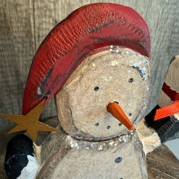 Rustic Snowman Wooden Christmas Holiday Decor  FAST SHIP NEW - Picture 5 of 9